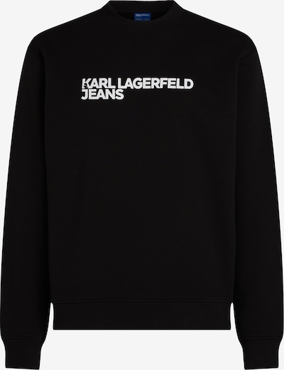 L dydžio Megztinis be užsegimo iš KARL LAGERFELD JEANS, spalva – juoda / balta, Prekių apžvalga