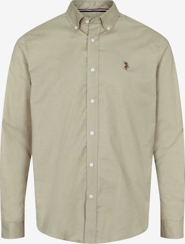 U.S. POLO ASSN. Button Up Shirt 'UMCalvert' in Beige: front