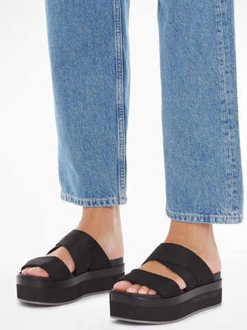 Calvin Klein Jeans Mules in Black: front