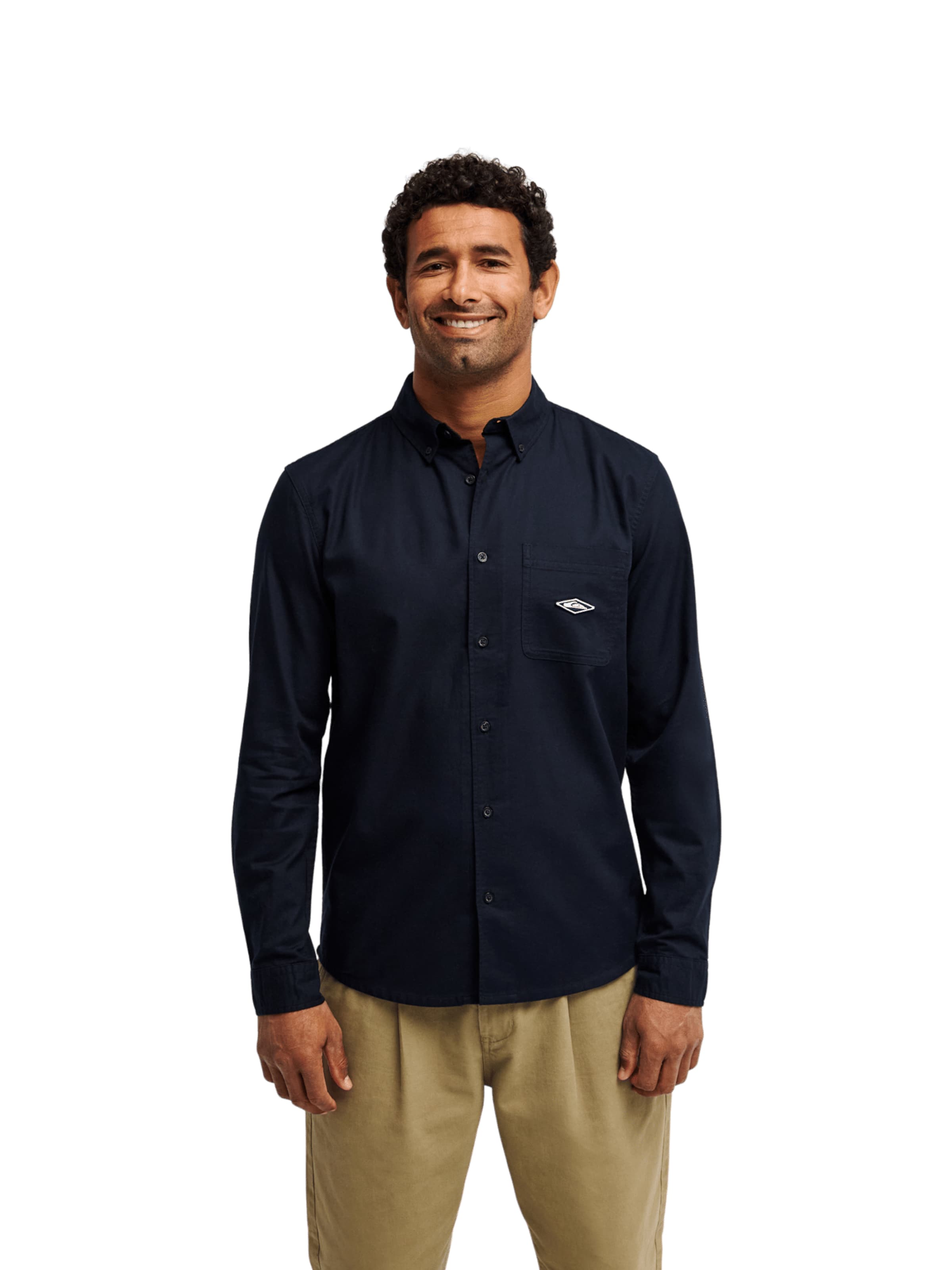 QUIKSILVER Regular Fit Hemd 'Diamond' in Schwarz: Vorderseite