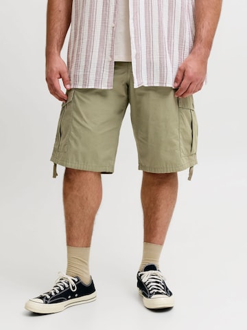 Jack & Jones Plus Baggy Cargobukser i grøn: forside