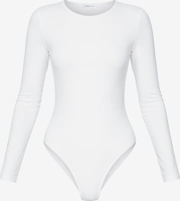 SASSYCLASSY - Body de blusa en blanco: frente