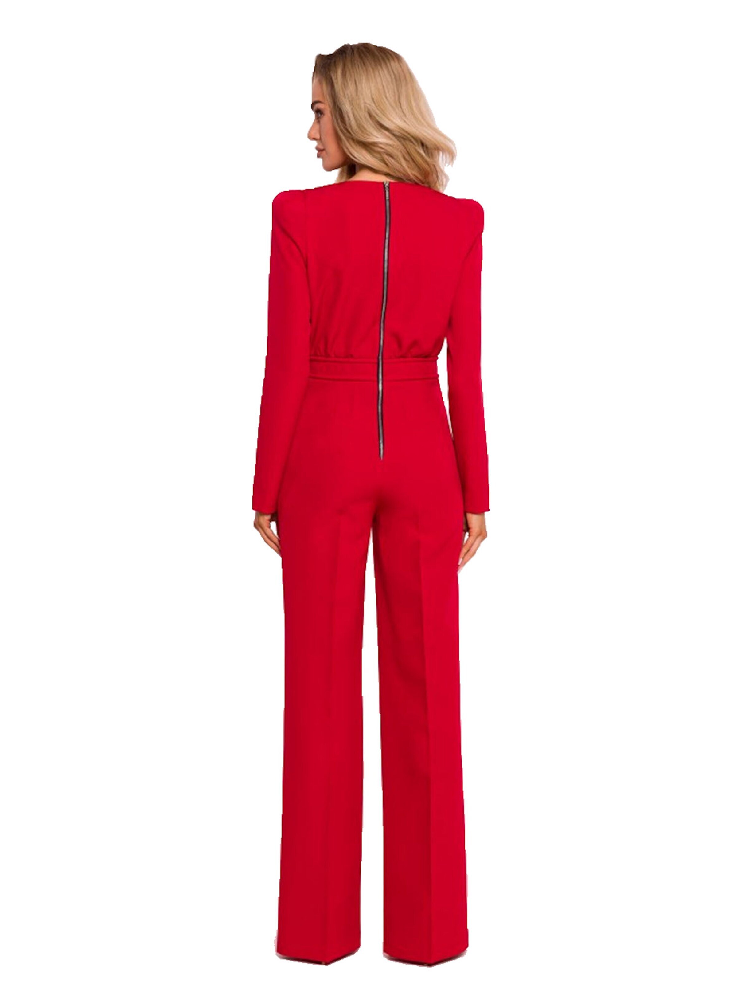 Numoco Jumpsuit 'Overall Adele'‌‌‌‌‌‌‌‌ in Rot