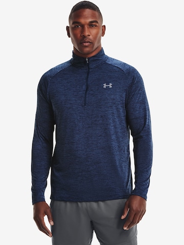 UNDER ARMOUR Performance Shirt 'Tech 2.0' in Blue: front