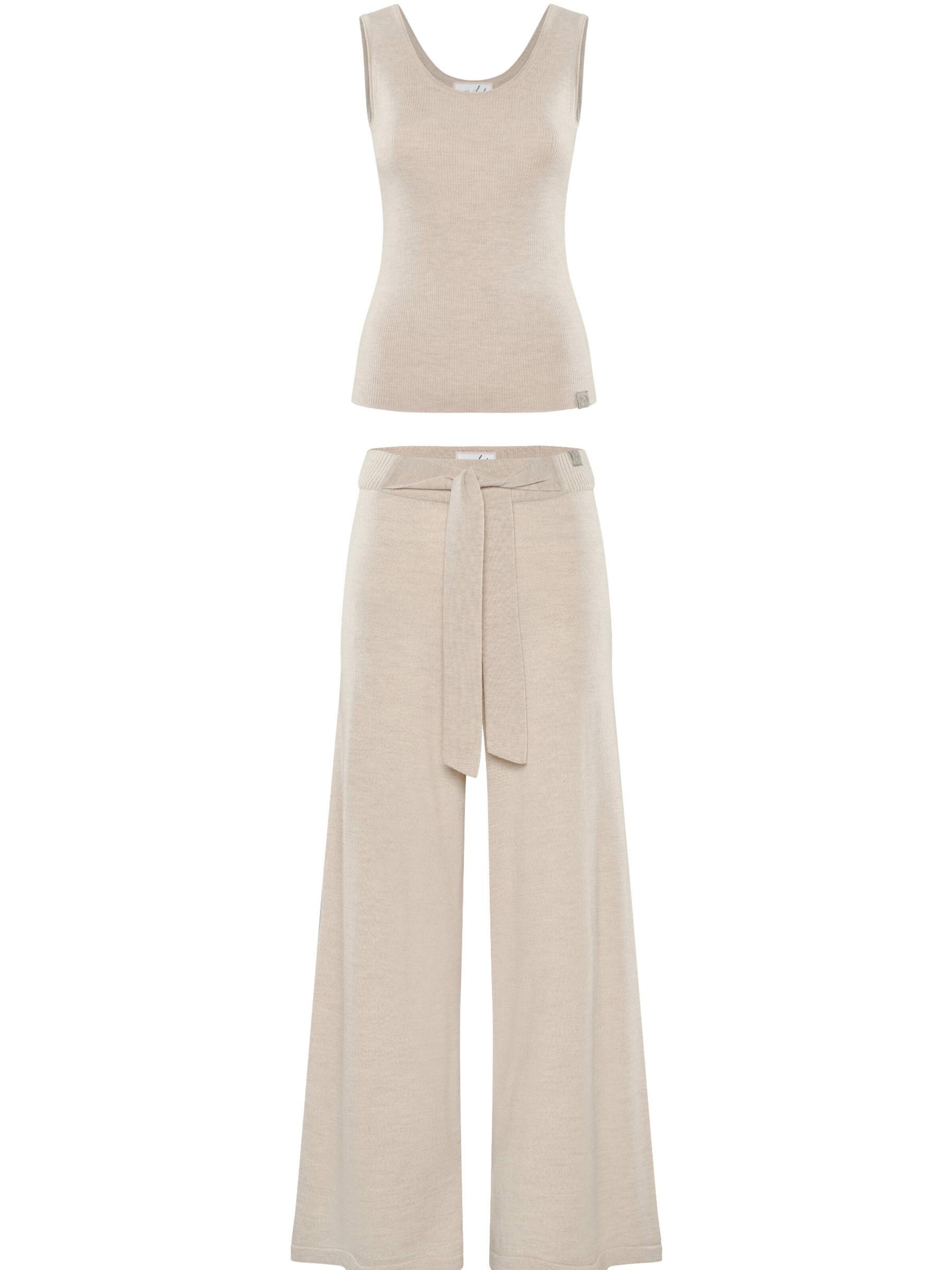 Abito da casa 'LOUNGEWEAR SET  - Top Blossom & Pants Bailey' di YOU LOOK PERFECT in beige: frontale