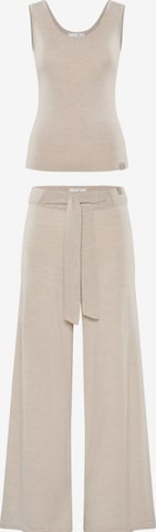 Abito da casa 'LOUNGEWEAR SET - Top Blossom & Pants Bailey' di YOU LOOK PERFECT in beige: frontale