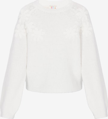 IZIAŠiroki pulover - bijela boja: prednji dio