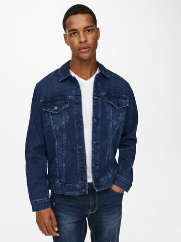 Veste mi-saison Only & Sons en bleu