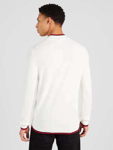 HUGO Пуловер 'Saikk' в бяло