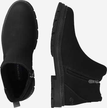 TOM TAILOR Chelsea škornji | črna barva