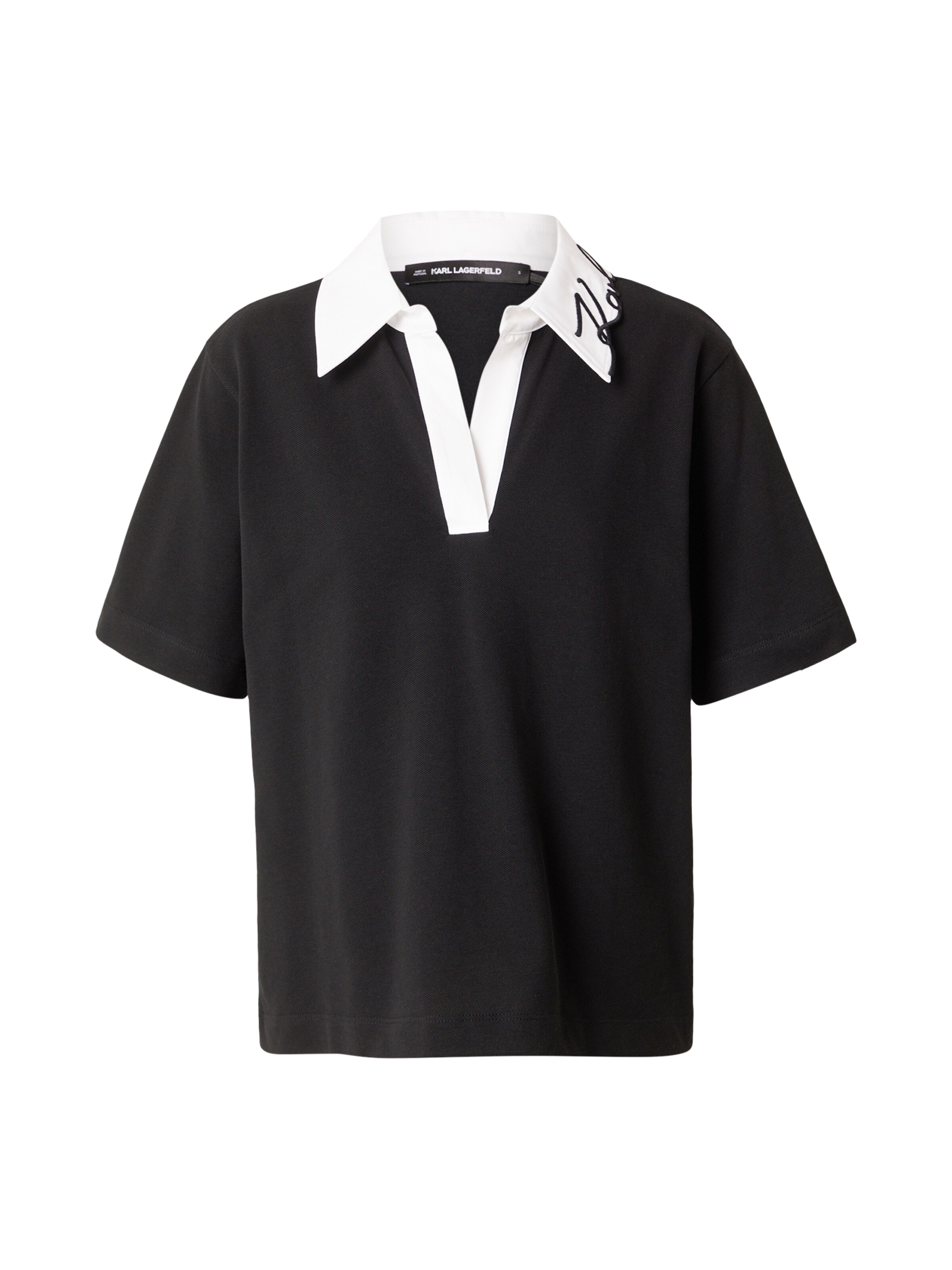 Karl Lagerfeld Μπλουζάκι σε μαύρο: μπροστά
