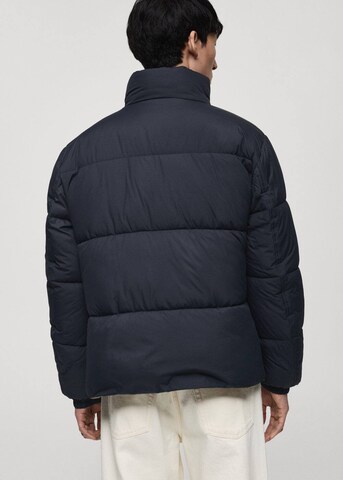 MANGO MAN Winter Jacket 'Carter' in Blue