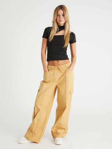 Wide Leg Pantalon cargo 'Jona' millane en marron