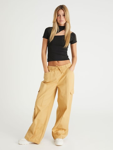 millane Wide Leg Hose 'Jona' in Braun