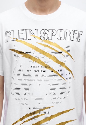 Plein Sport Футболка 'Tiger Golden Scratch' в Белый
