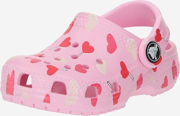 Chaussures ouvertes Crocs en rose : devant