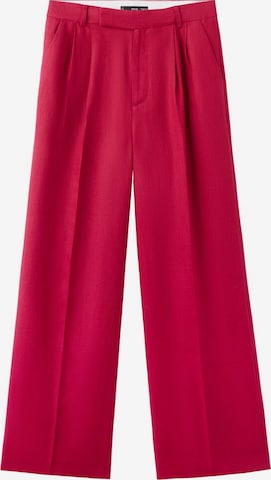 MANGO Pleat-Front Pants 'Listela' in Red: front