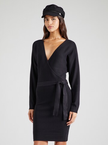 Robes en maille 'OBJRADJA' OBJECT en noir : devant