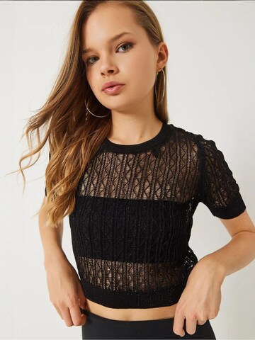 Bianco LucciTop 'Crop Top' - crna boja: prednji dio