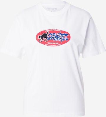 Carhartt WIP - Camiseta 'Cat Sticker' en blanco: frente