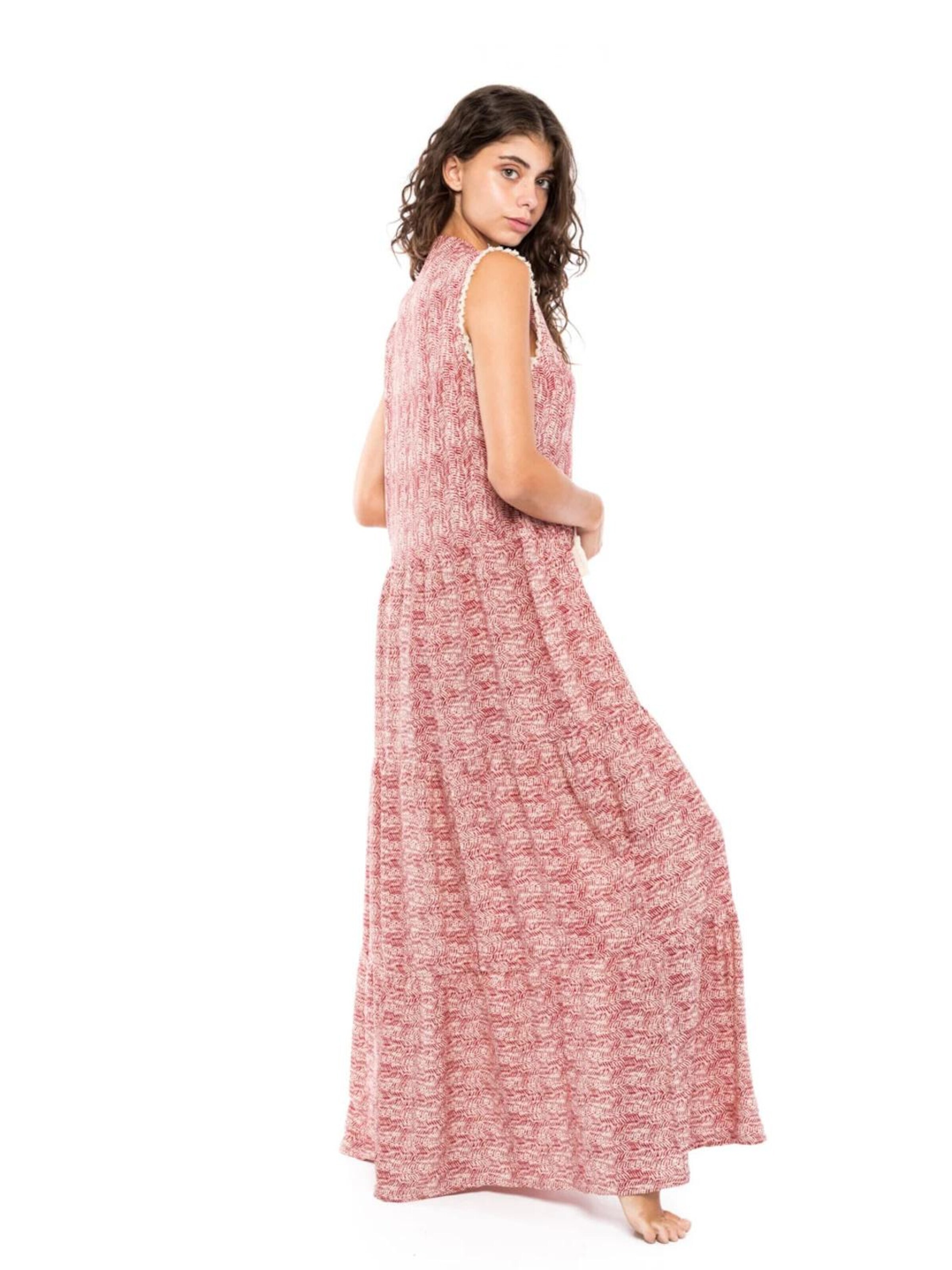 Pink Label Καλοκαιρινό φόρεμα 'BEACHWEAR AFRICA' σε κόκκινο