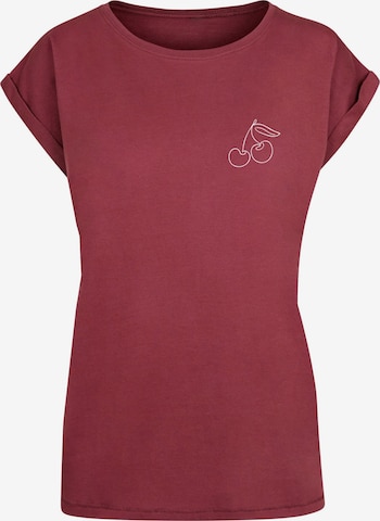 Merchcode Shirt 'Cherry' in Rood: voorkant