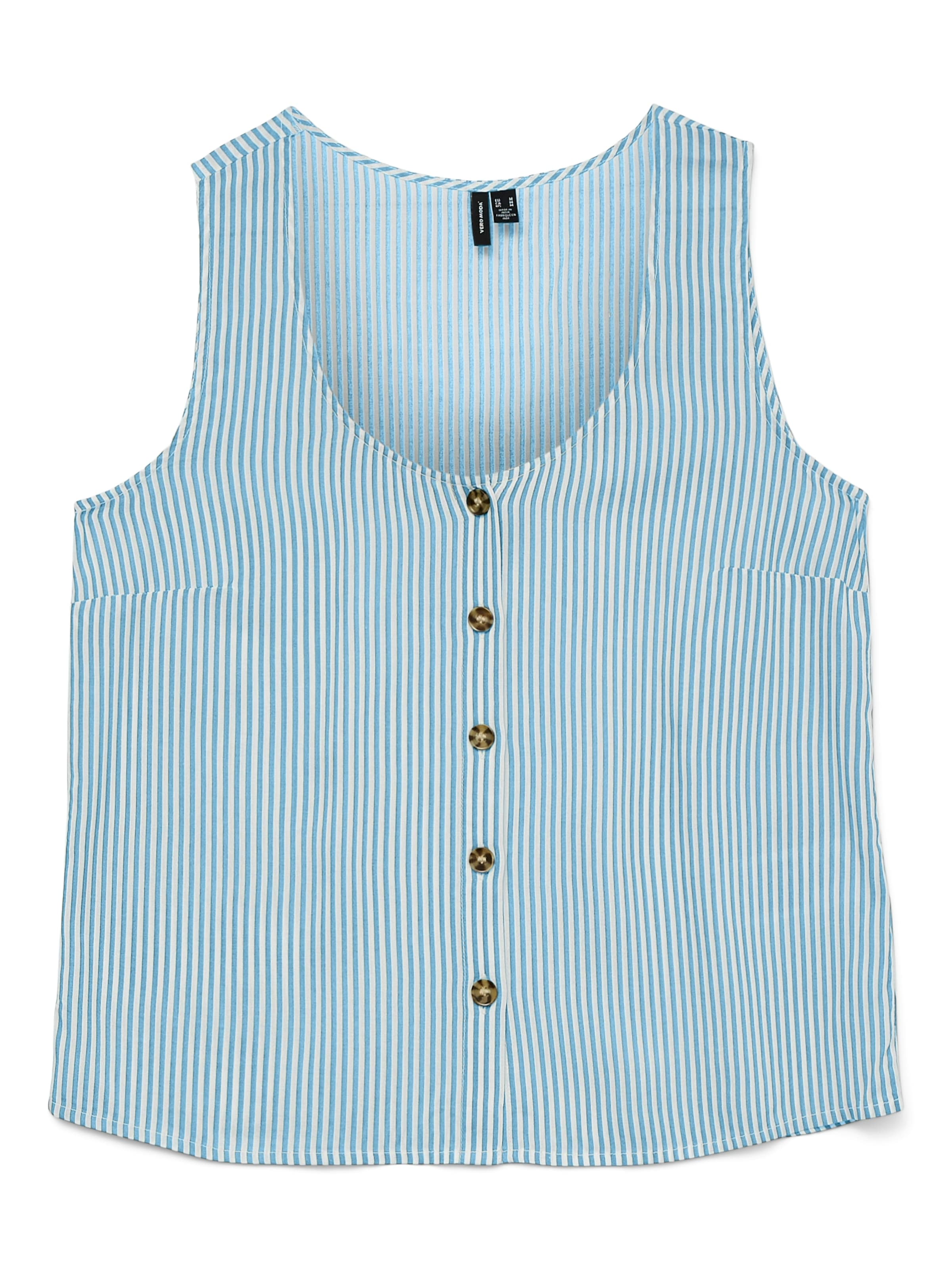 VERO MODA Pluus 'VMBumpy', värv sinine: eest vaates