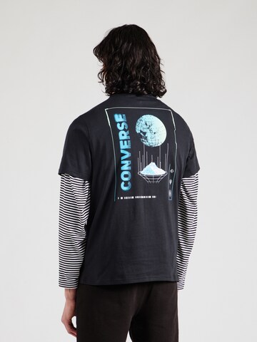 CONVERSE Тениска 'OTHER WORLDLY TRANSMISSIONS' в черно: отпред