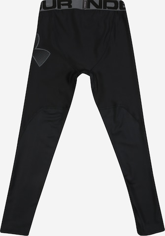juoda UNDER ARMOUR Standartinis Sportinės kelnės 'UA HeatGear Armour Leggings'