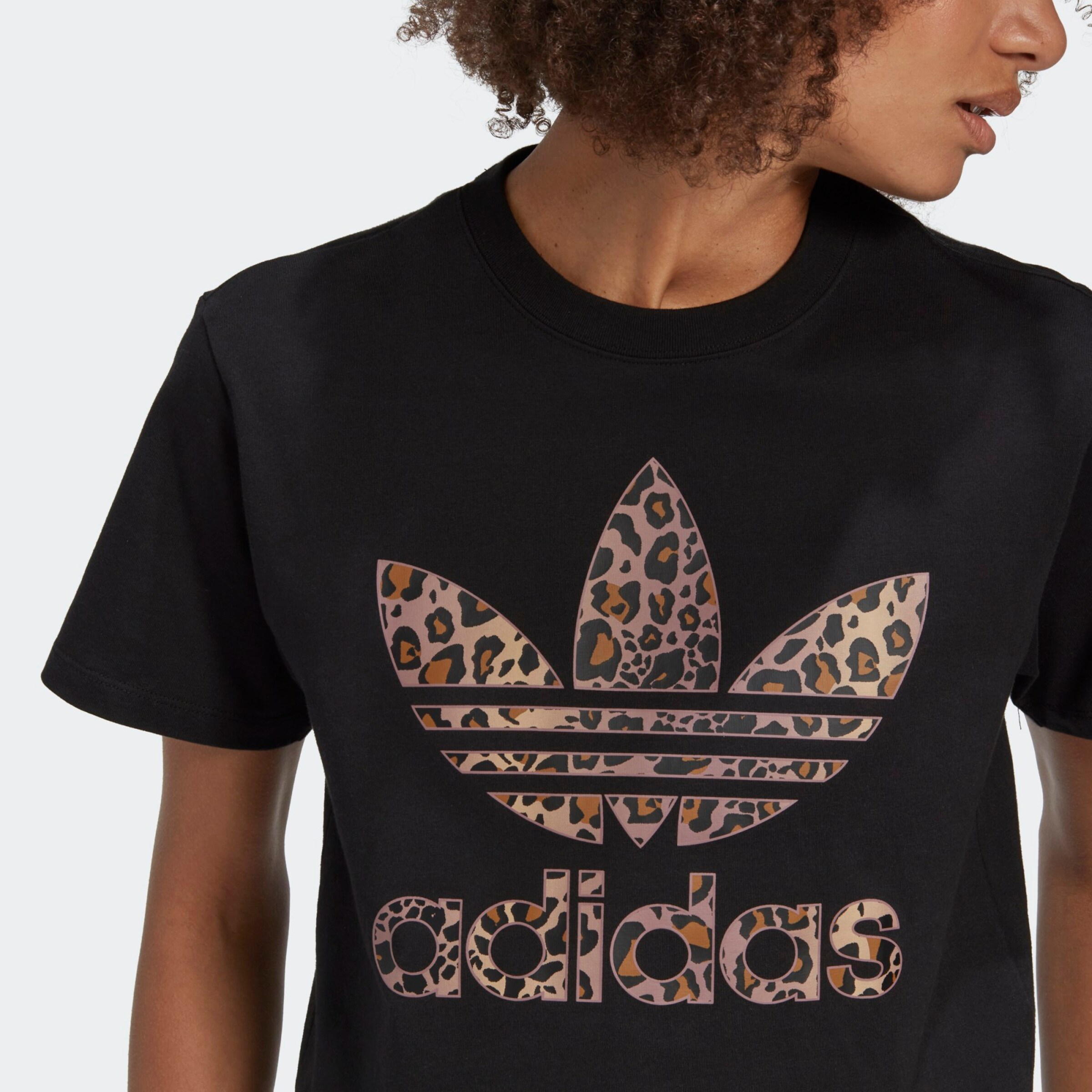 Leopard print adidas store t shirt