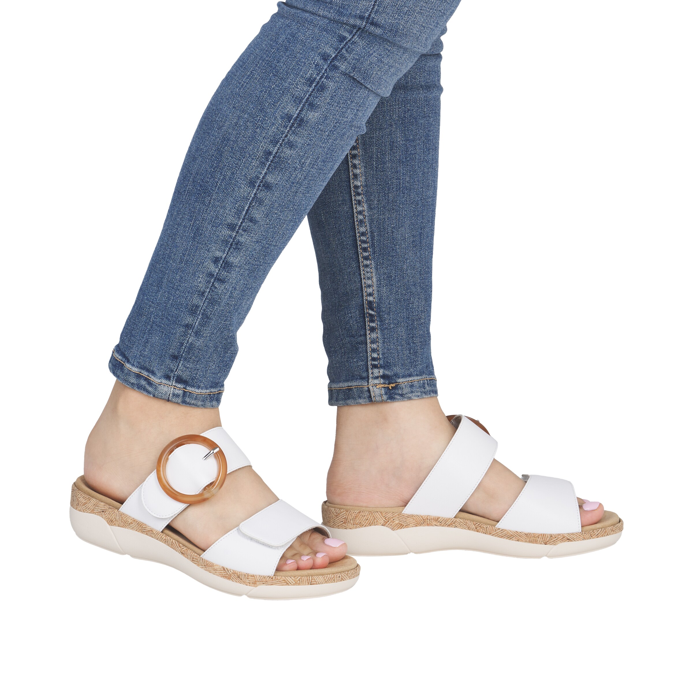 REMONTE Pantolette in Weiß: Vorderseite