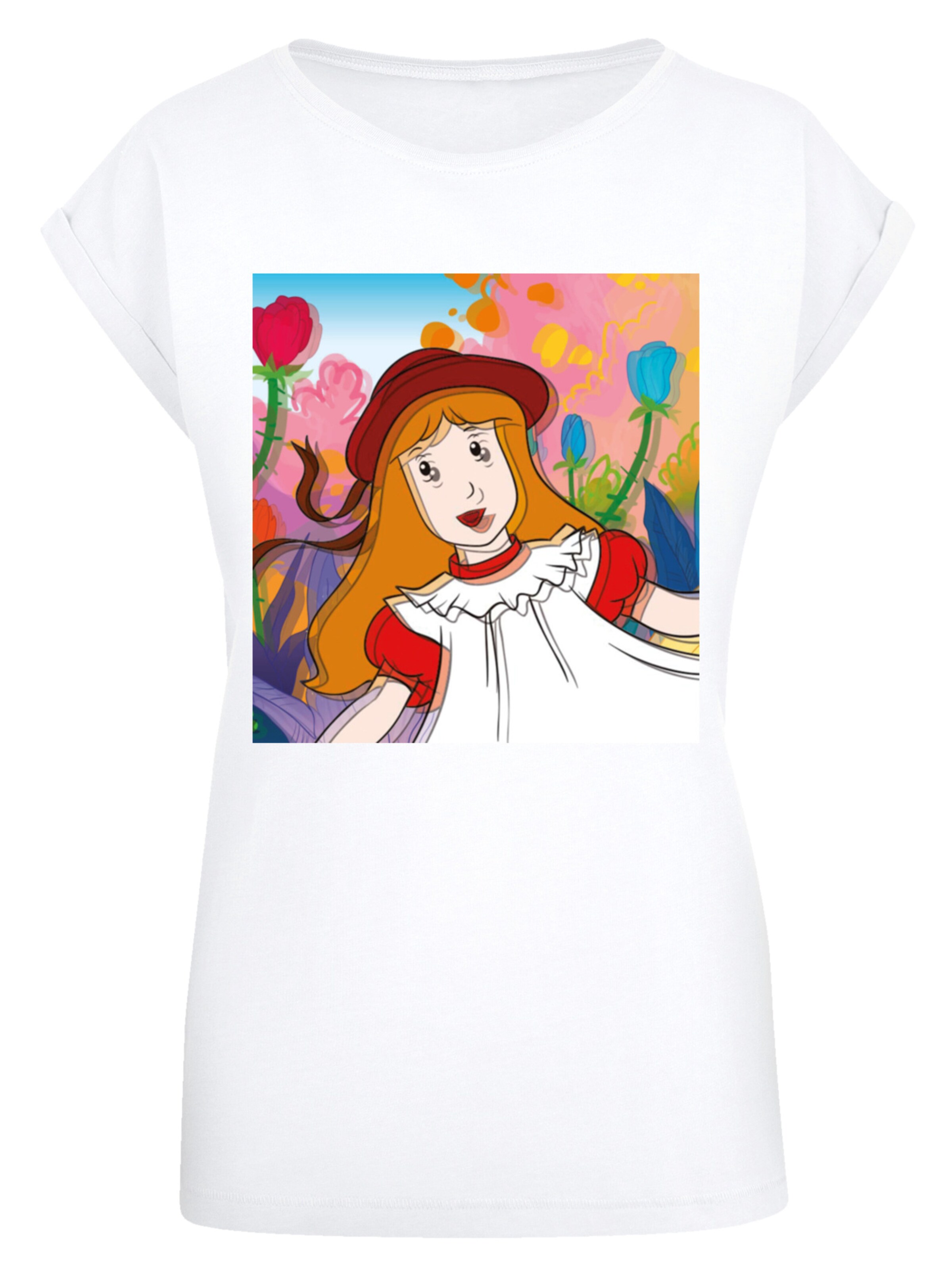 F4NT4STIC Shirt 'Alice im Wunderland Double Alice' in White: front