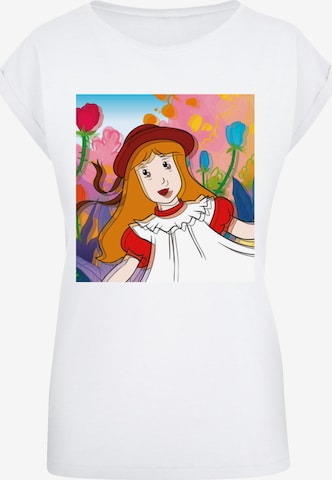 F4NT4STIC Shirt 'Alice im Wunderland Double Alice' in Weiß: Vorderseite