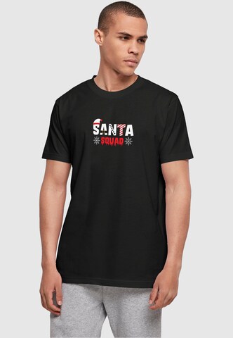 Merchcode Shirt 'Santa Squad' in Schwarz: predná strana
