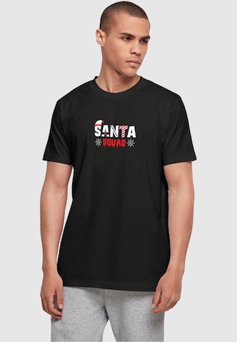 Merchcode Shirt 'Santa Squad' in Zwart: voorkant