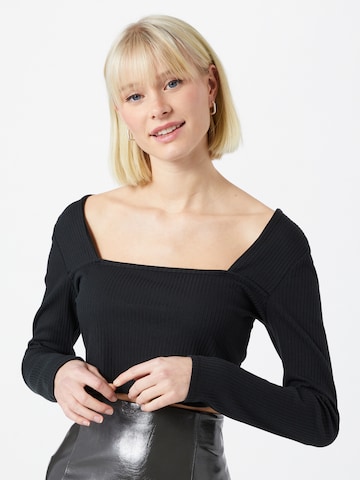 GLAMOROUS Shirt in Zwart: voorkant