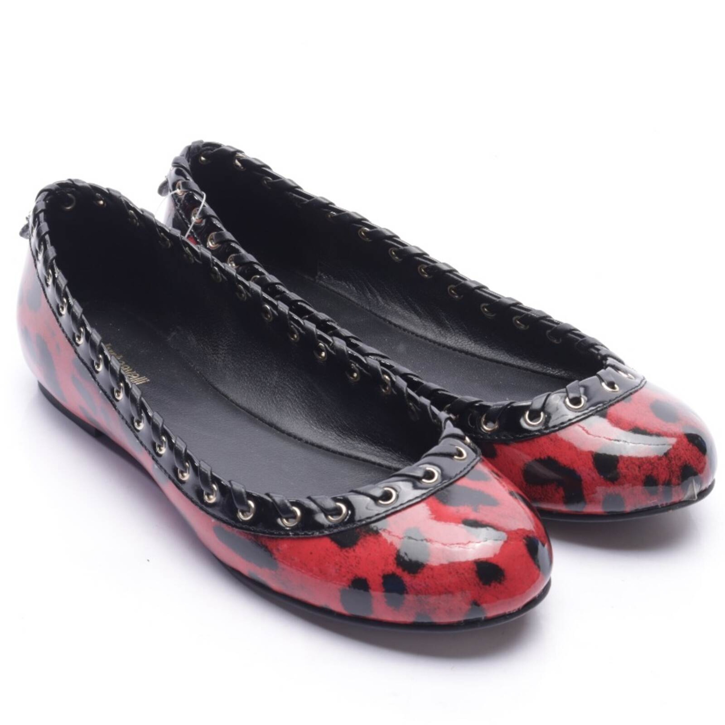 Just Cavalli Flats & Loafers in 36 in Red: front