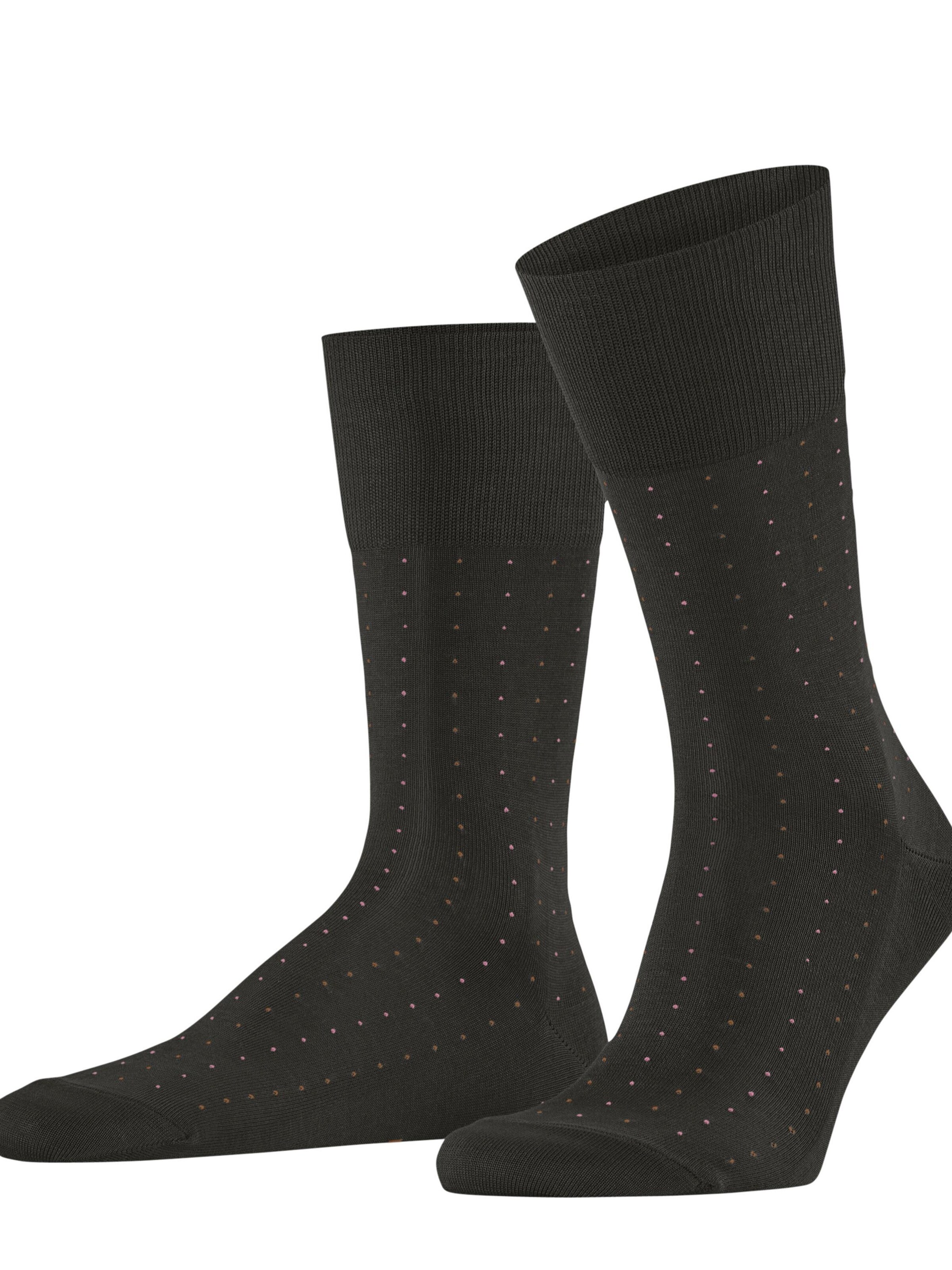 FALKE Socks 'Tiago Dotted Line' in Brown: front