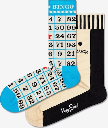 Happy Socks Sokken 'Feeling Lucky' in Beige: voorkant