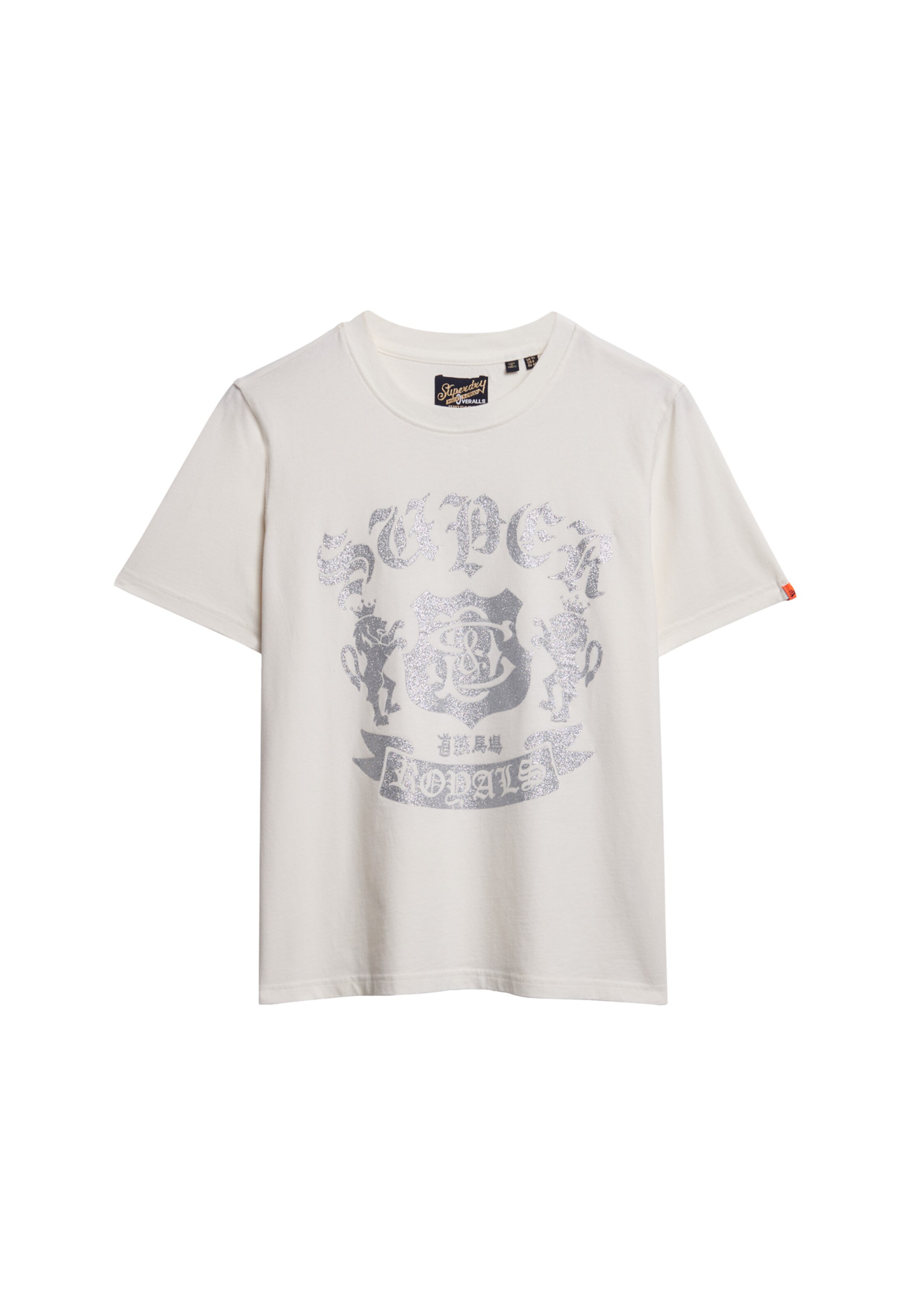 T-shirt 'Varsity' Superdry en blanc : devant