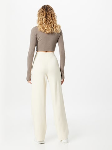 VERO MODA Wide Leg Hose 'GOLD NEEDLE' in Weiß