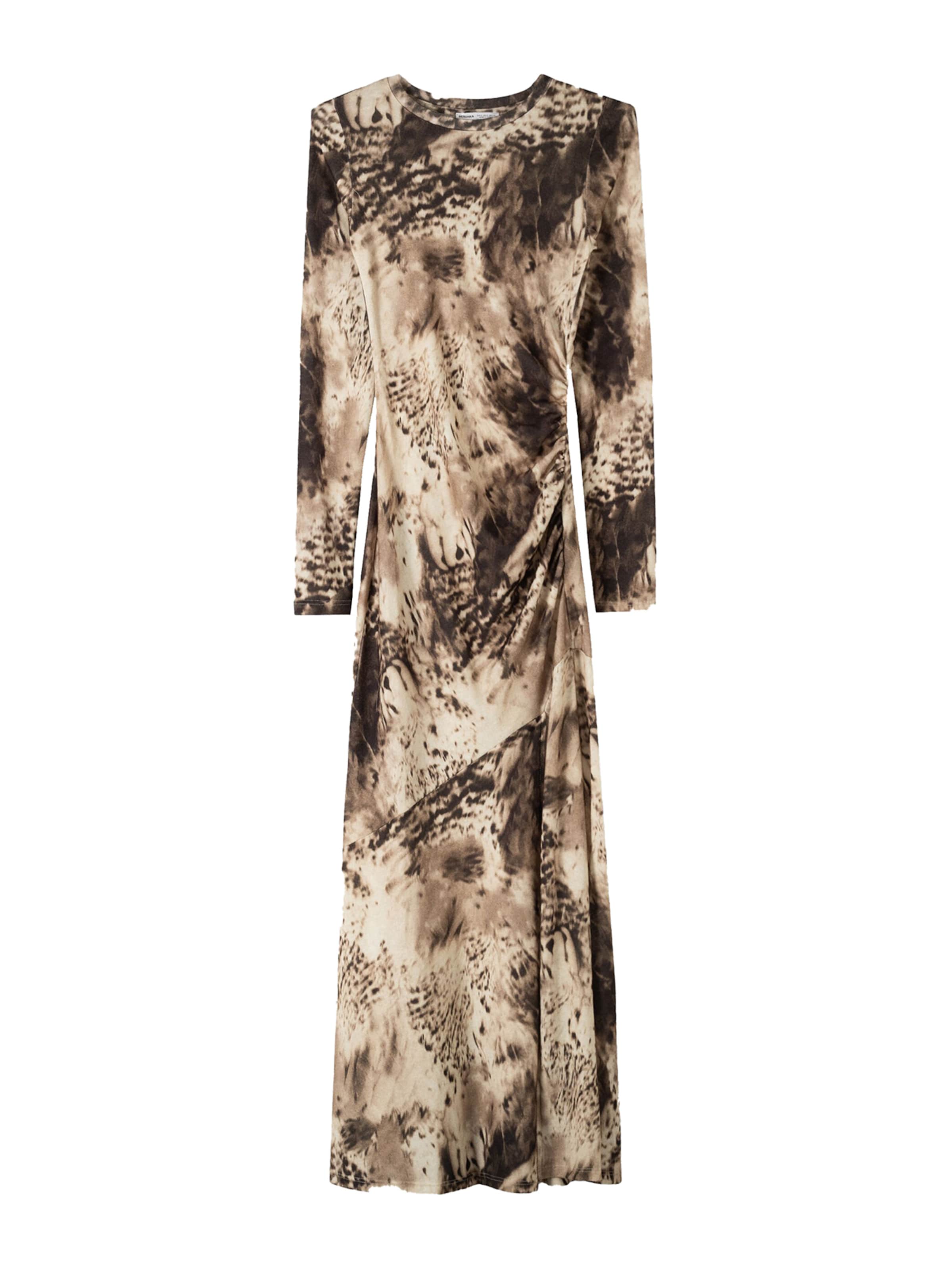 Bershka Dress in Sand / Dark brown, Item view