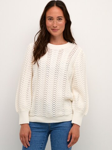 Kaffe Sweater 'Kate ' in White: front