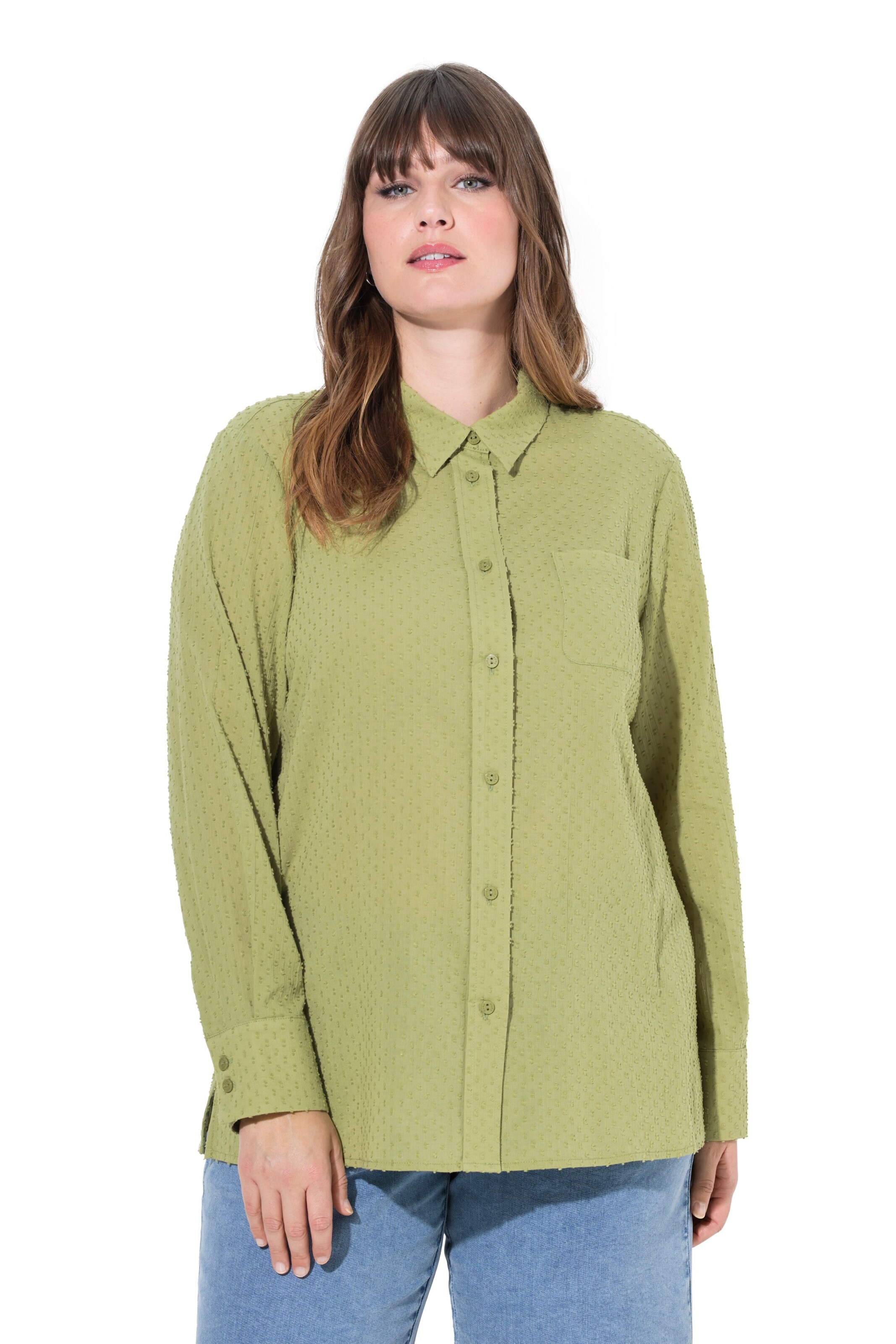 Ulla Popken Bluse in Grün: Vorderseite