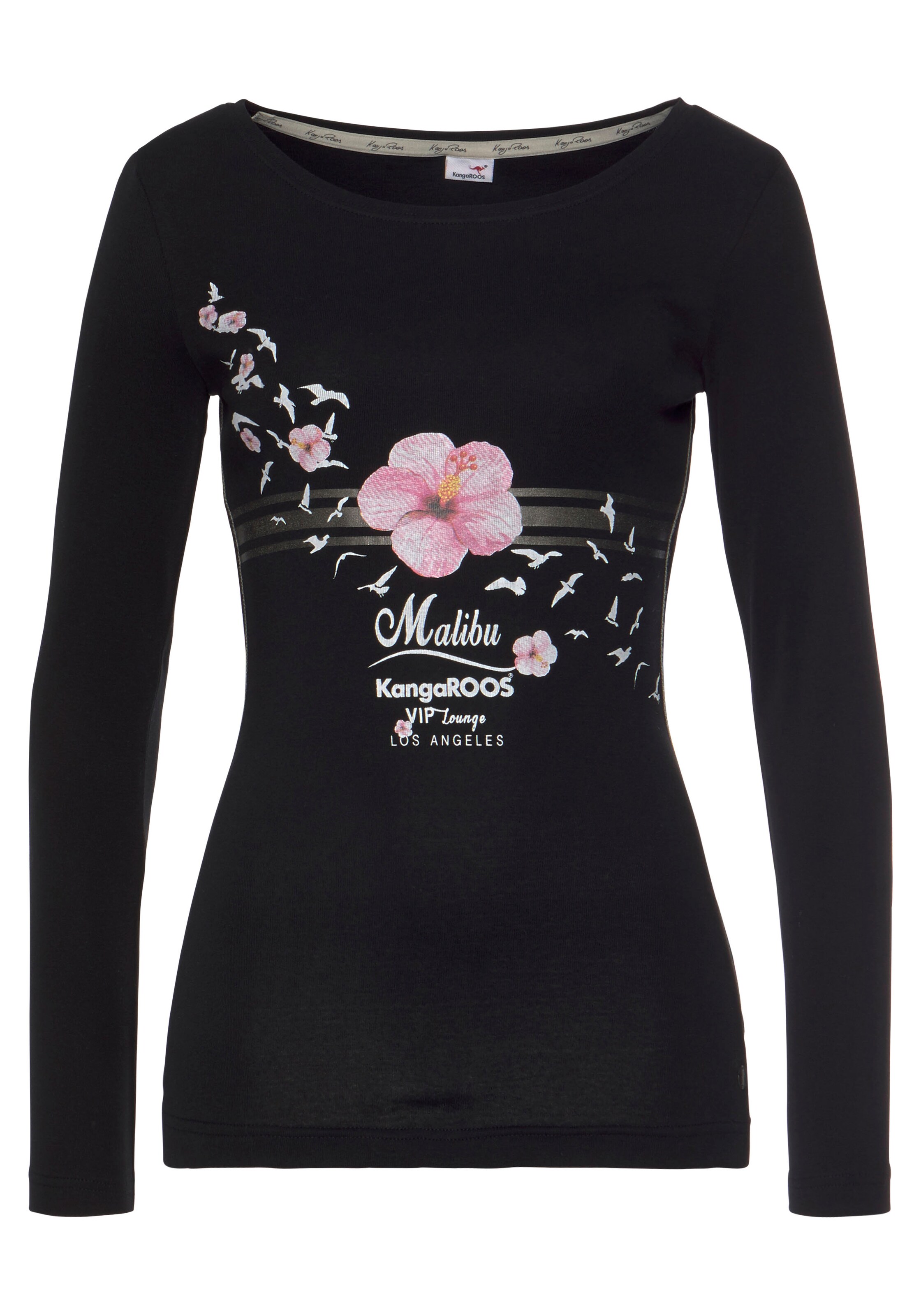 KangaROOS Shirt in Schwarz: Vorderseite