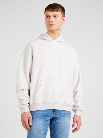 pelēks Abercrombie & Fitch Sportisks džemperis 'ESSENTIAL': no priekšpuses