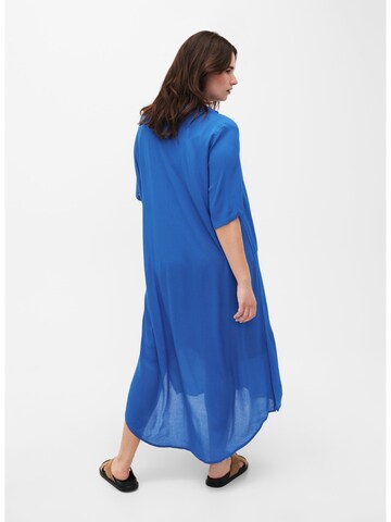 Zizzi Sukienka koszulowa 'EROSE' w kolorze niebieski