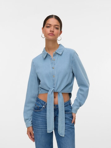 VERO MODA Bluse 'VMMelaney' i blå: forside