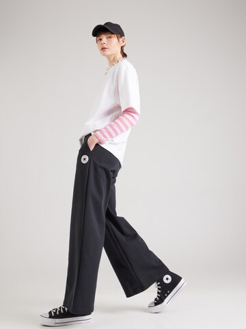 Wide leg Pantaloni de la CONVERSE pe negru