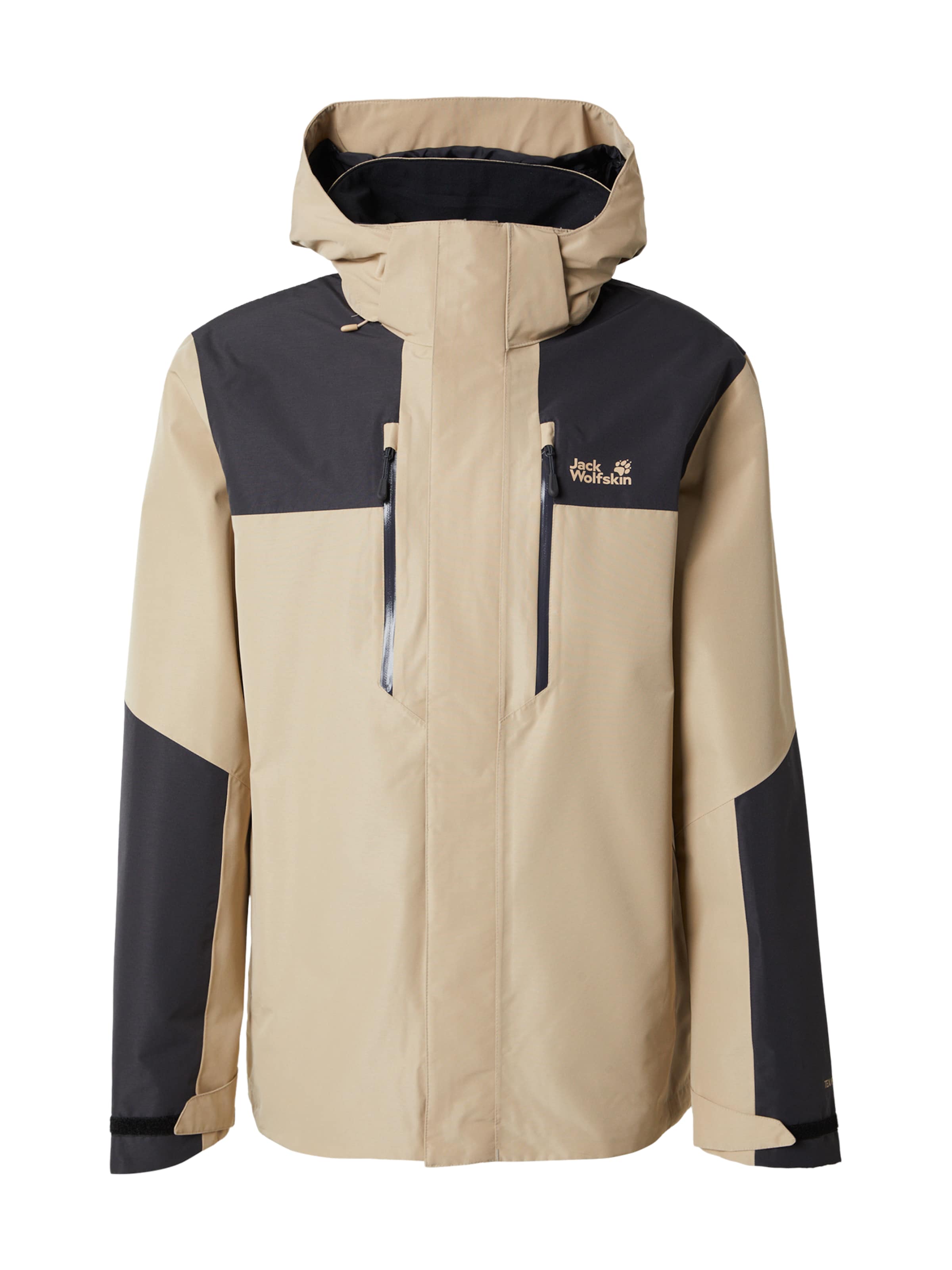 JACK WOLFSKINOutdoor jakna 'JASPER' - smeđa boja: prednji dio